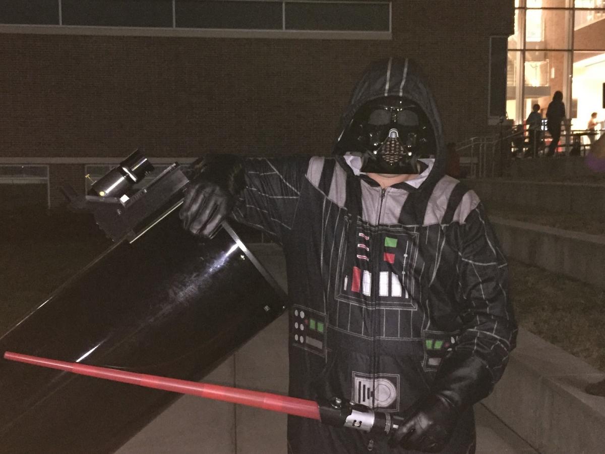 Lab Manager Darth Vader runs the telescopes